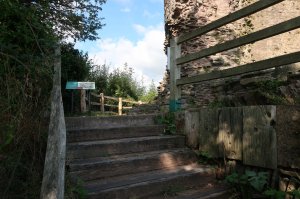 Steps up to the keep