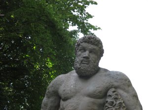Statue of Hercules in the garden