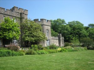 View of the back of the castle & lawn
