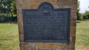 Close-up of the plaque