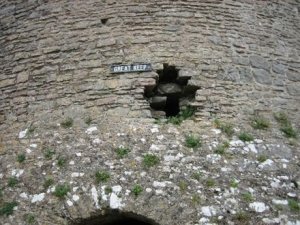 Detail of stonework of the great keep