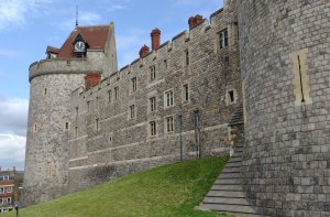 The outer walls, showing the Curfew Tower