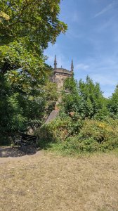View of the church from the motte