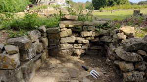 A fork shows us the abbey site is work in progress!