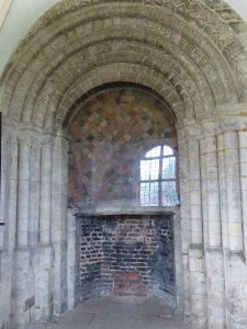 The Norman doorway, blocked up in the 16th century