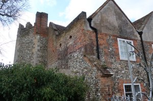 Close up of the Dower House incorporating the SE tower