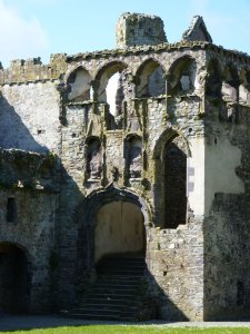 Close-up of the porch