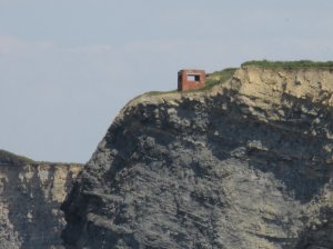 Pill box up on the cliffs at Kilve