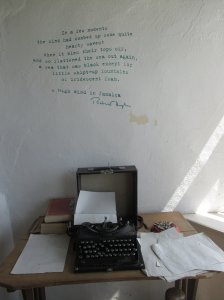 The gazebo as Richard Hughes' writing shed