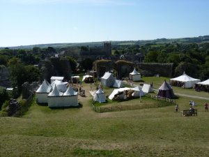 Activity tents in the outer bailey