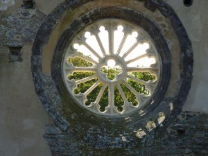 Close-up of wheel window