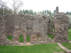 The remains of the hall block