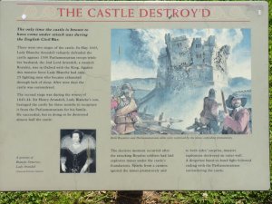 Whoops! The castle is blown up! from an English Heritage information board