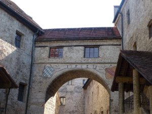 This walkway in the sixth courtyard was built so that Duchess Hedwig could walk between buildings without being exposed to the weather