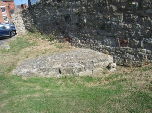 Part of the curtain wall