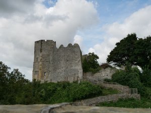 One of the two towers built into the walls of the shell keep
