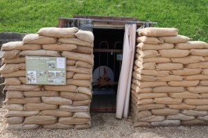 WWII air raid shelter in the parade ground