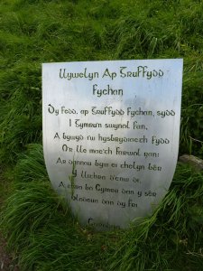 Memorial plaque to Llywelyn ap Gruffyd Fychan