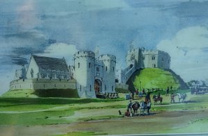 Artist impression of the castle in its heyday