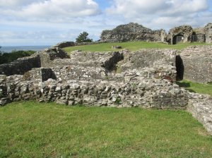 Remains of buildings in the outer ward