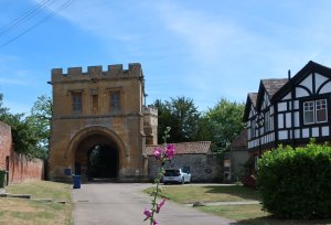 The gatehouse for the abbey