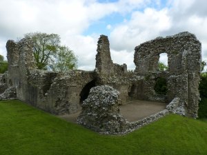 The remains of the hall block