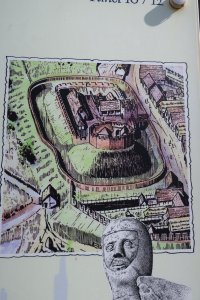 Close up of the castle depiction