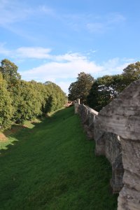 Section of the wall built onto the ramparts