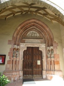 The doors to the abbey church