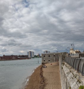 View of the tower across the beach