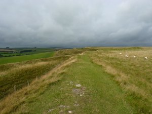The very top of the ramparts.