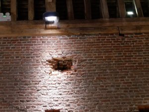 Civil War damage to the barn
