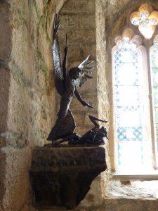 Statue of St.Michaels and  the devil