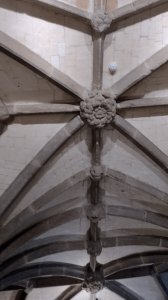 The amazing vaulted celing in the cafe