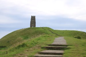 The path up to the top of Glastonbury Tor