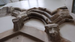 Original arches retained over a modern doorway
