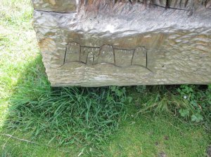 Castle detail on the bench
