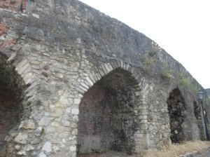 These arches are the outer wall of the old castle