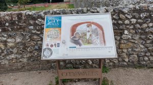 Info board on the city walls