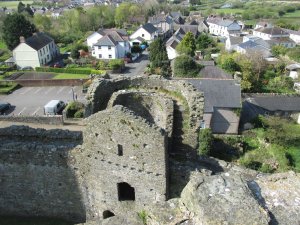 Looking down onto the wall-walk