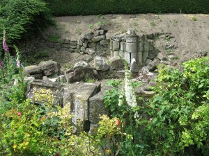 The west tower ruins