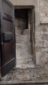 Narrow steps to the loft