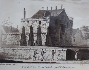Drawing of the castle (courtesy of Gloucester Prison Tours)