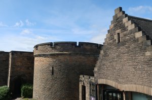 Whiskey shop and tower next to Froog's Gate