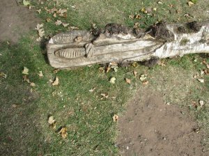 Wood carving at the castle