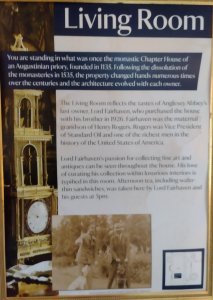 Information board about the living room/chapter house