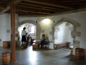 Wax figures depicting castle life