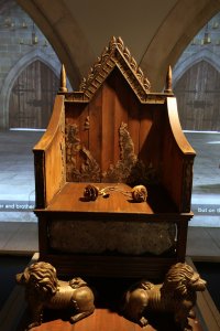 A throne as part of the Richard III Visitor's Centre