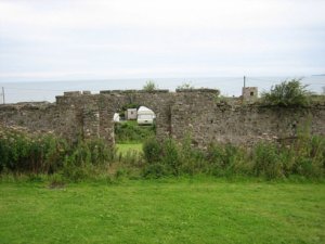 An archway to caravans