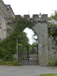 Archway to the private back lawns